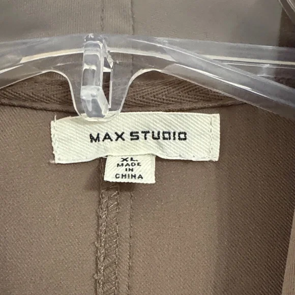 Max Studio Brown Draped Blazer PTP 24 inches Flaw see picture. - Picture 2 of 4